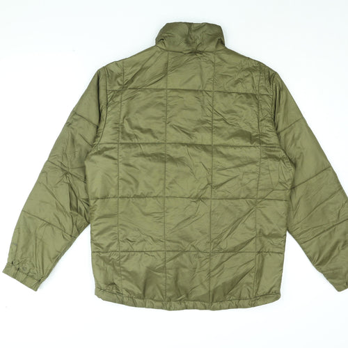 Columbia Mens Green Puffer Jacket Coat Size S Zip