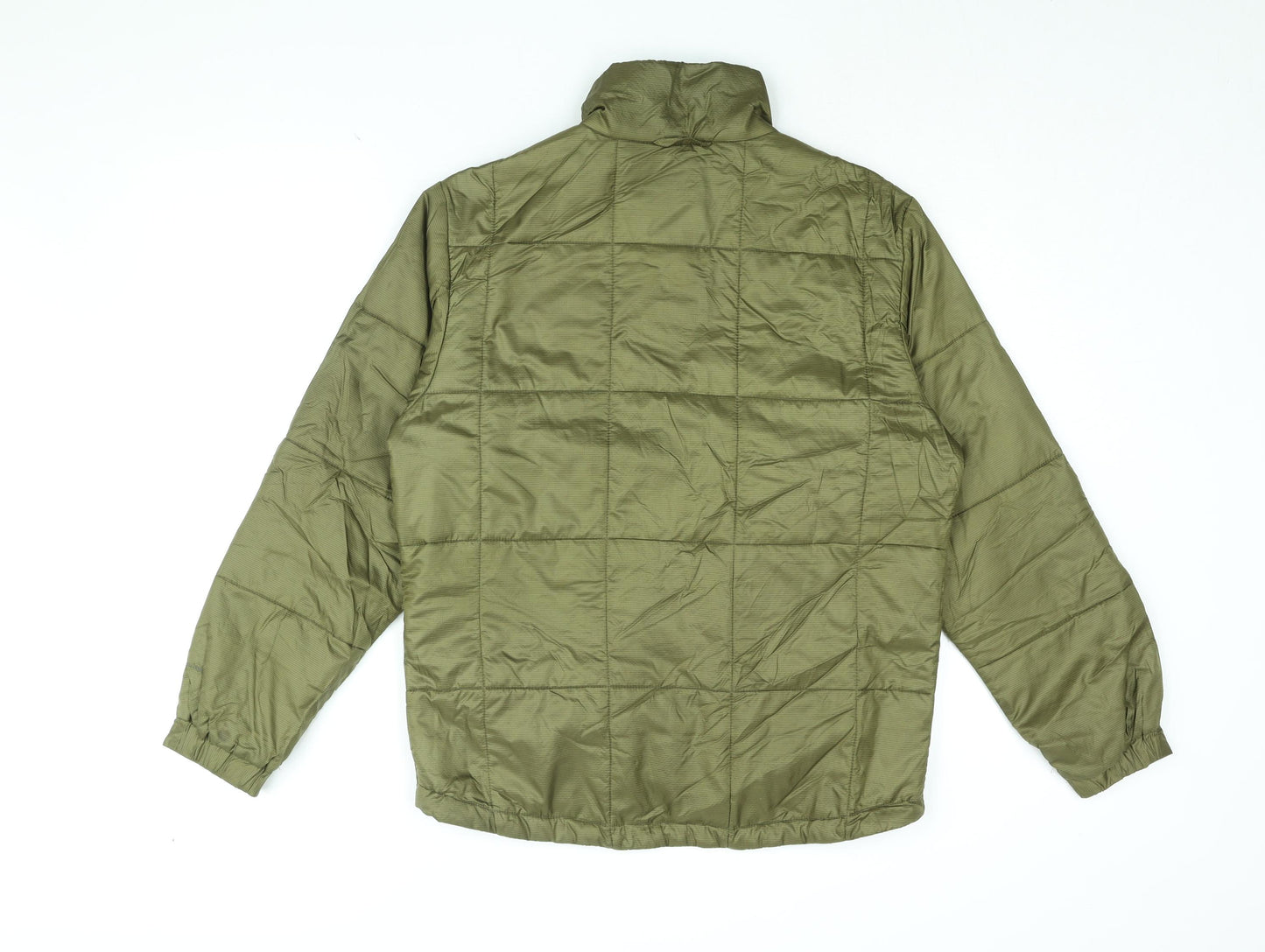 Columbia Mens Green Puffer Jacket Coat Size S Zip