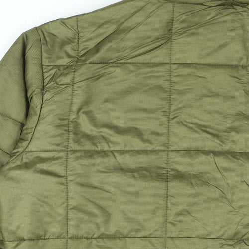Columbia Mens Green Puffer Jacket Coat Size S Zip
