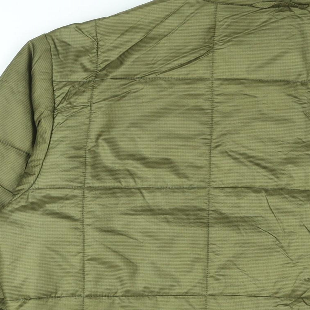 Columbia Mens Green Puffer Jacket Coat Size S Zip