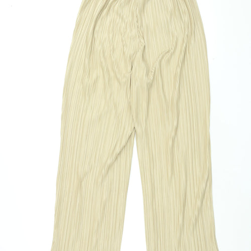 Topshop Womens Beige Polyester Trousers Size 10 L33 in Regular Drawstring