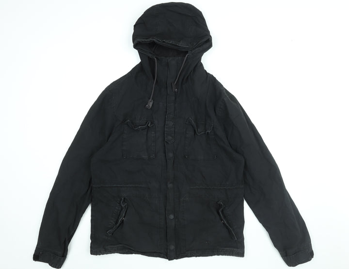 NEXT Mens Black Jacket Coat Size L Zip