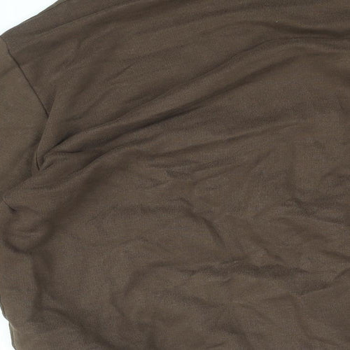 Zara Womens Brown Cotton Pullover Sweatshirt Size L Pullover