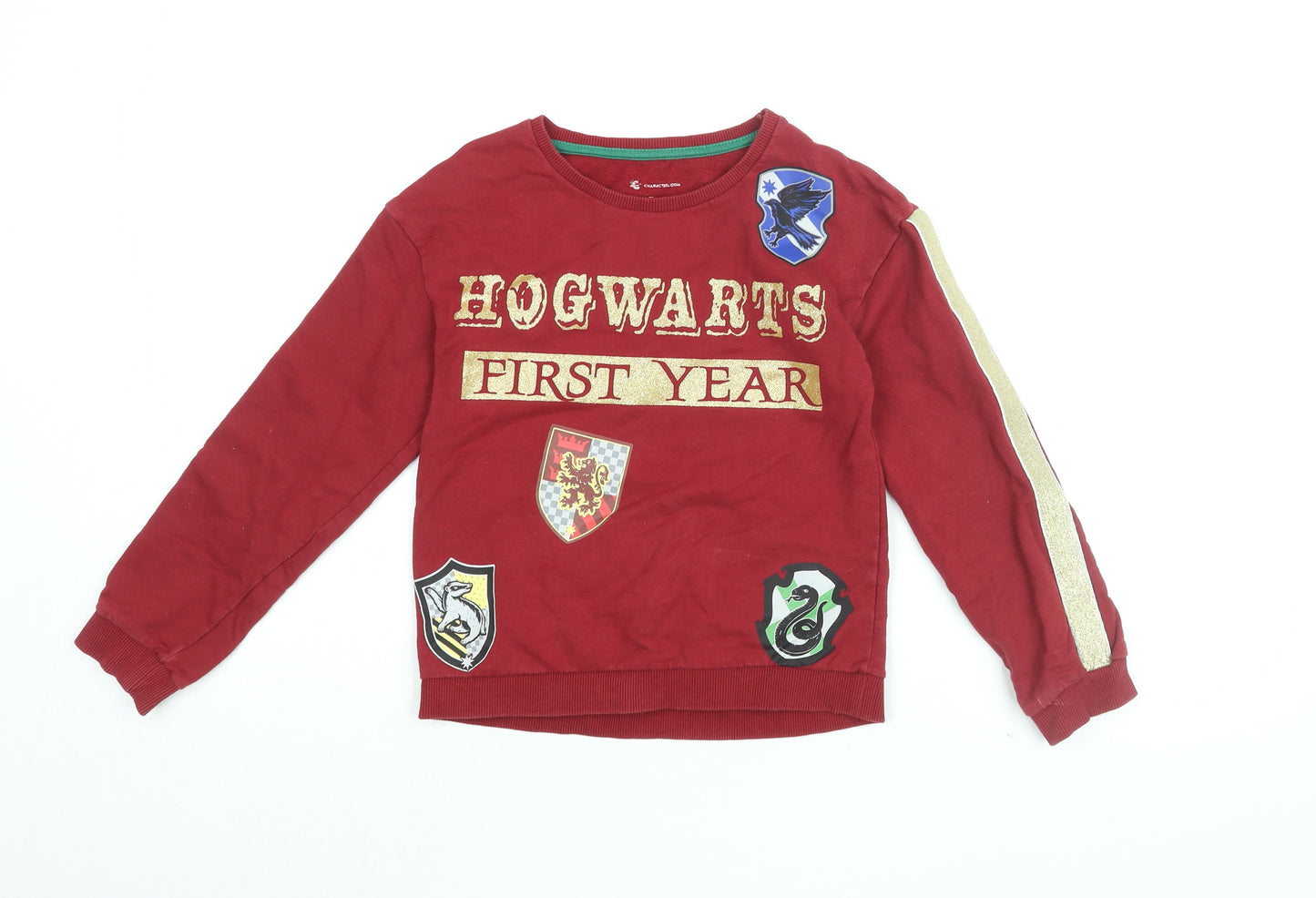 Harry Potter Girls Red Cotton Pullover Sweatshirt Size 10 Years Pullover - Hogwarts First Year