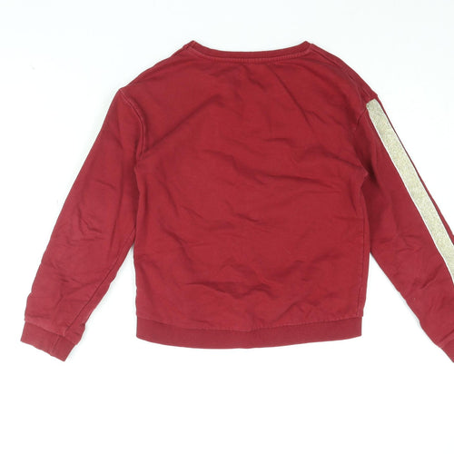 Harry Potter Girls Red Cotton Pullover Sweatshirt Size 10 Years Pullover - Hogwarts First Year