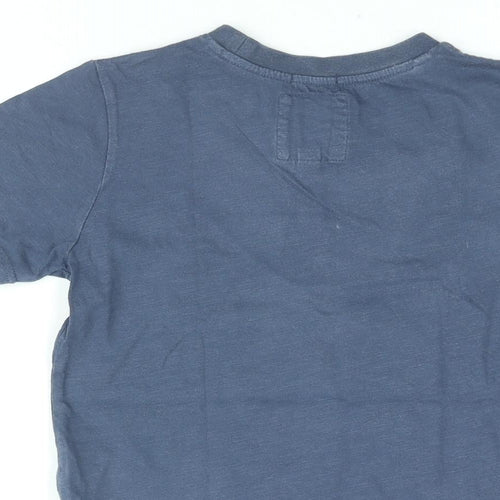 Fat Face Boys Blue Cotton Basic T-Shirt Size 10-11 Years Round Neck Pullover - Beach Party