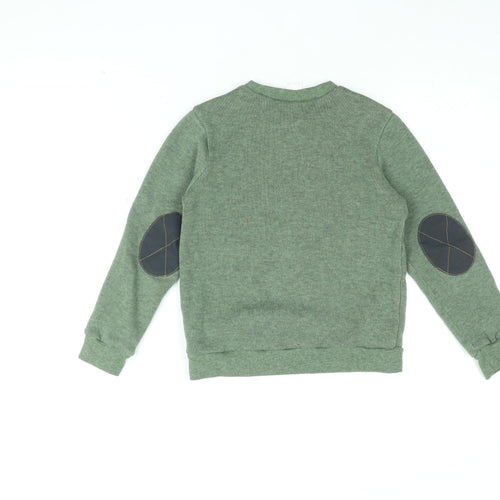 Quechua Boys Green Round Neck Polyester Pullover Jumper Size 10 Years Pullover