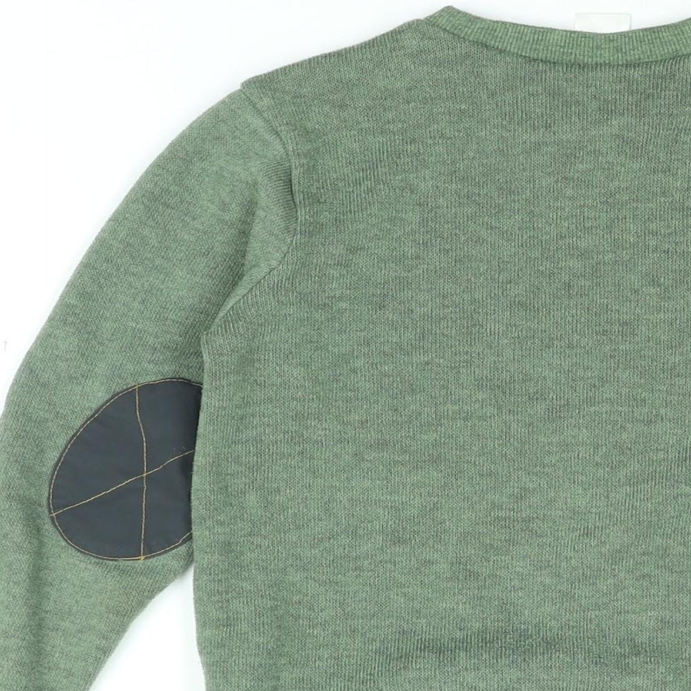 Quechua Boys Green Round Neck Polyester Pullover Jumper Size 10 Years Pullover