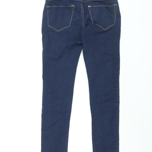 &Denim Girls Blue Cotton Skinny Jeans Size 9-10 Years L26 in Regular Zip