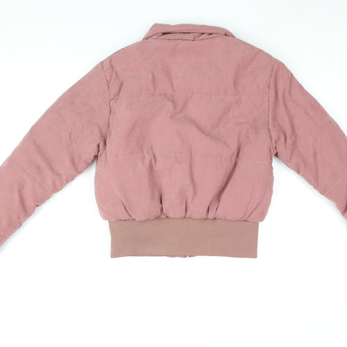 PRETTYLITTLETHING Womens Pink Jacket Coat Size 6 Zip