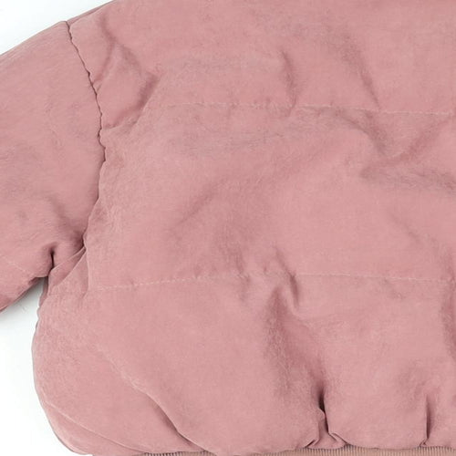 PRETTYLITTLETHING Womens Pink Jacket Coat Size 6 Zip