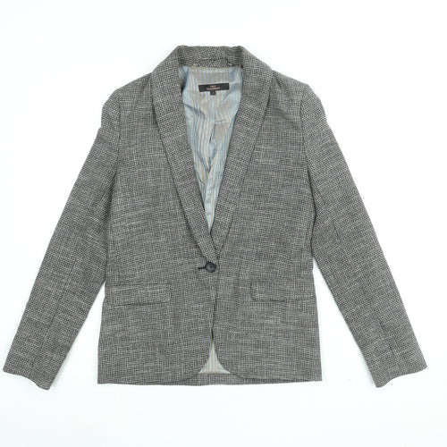 NEXT Womens Grey Jacket Blazer Size 6 Button