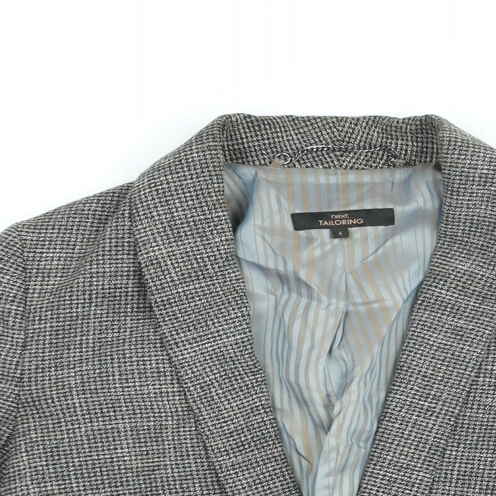 NEXT Womens Grey Jacket Blazer Size 6 Button