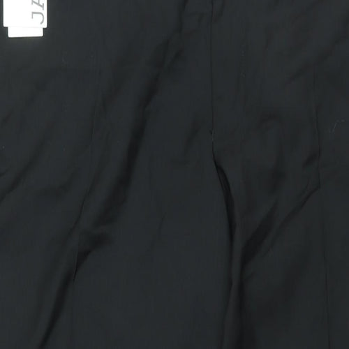 Jaeger Mens Black Wool Dress Pants Trousers Size 42 in L34 in Regular Zip