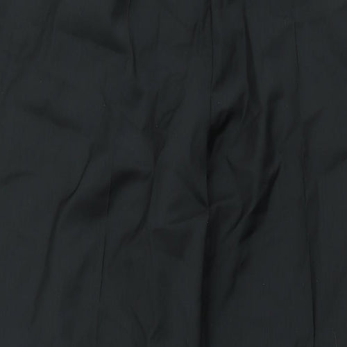 Jaeger Mens Black Wool Dress Pants Trousers Size 42 in L34 in Regular Zip