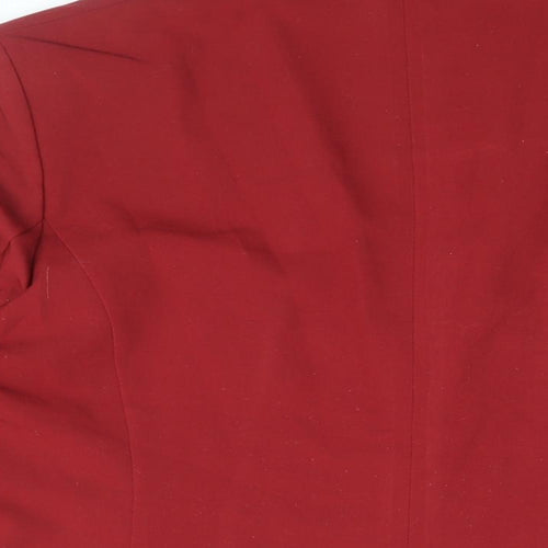 Marks and Spencer Womens Red Jacket Blazer Size 18 Hook & Eye