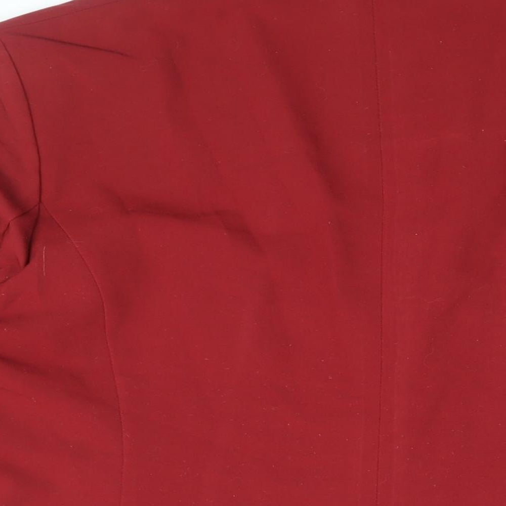 Marks and Spencer Womens Red Jacket Blazer Size 18 Hook & Eye