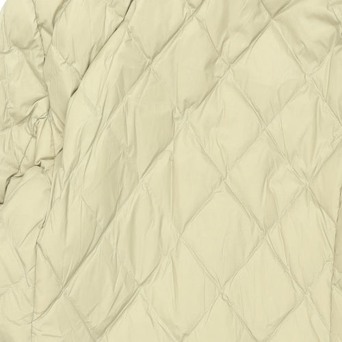Marks and Spencer Womens Beige Puffer Jacket Coat Size 16 Zip