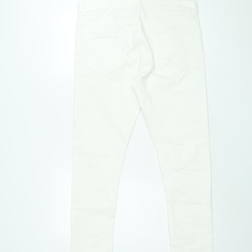 Denim Co Womens White Cotton Skinny Jeans Size 36 in L30 in Regular Zip