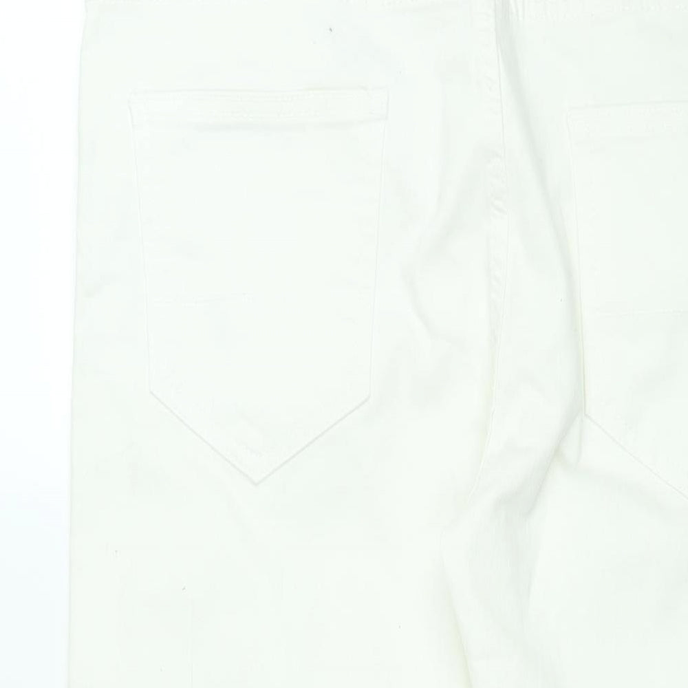 Denim Co Womens White Cotton Skinny Jeans Size 36 in L30 in Regular Zip