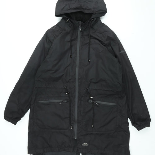 Trespass Womens Black Rain Coat Coat Size 10 Zip