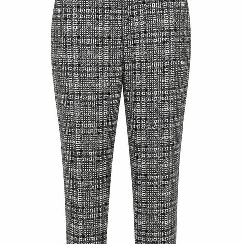Dorothy Perkins Womens Black Geometric Polyester Trousers Size 10 L27.5 in Regular Zip