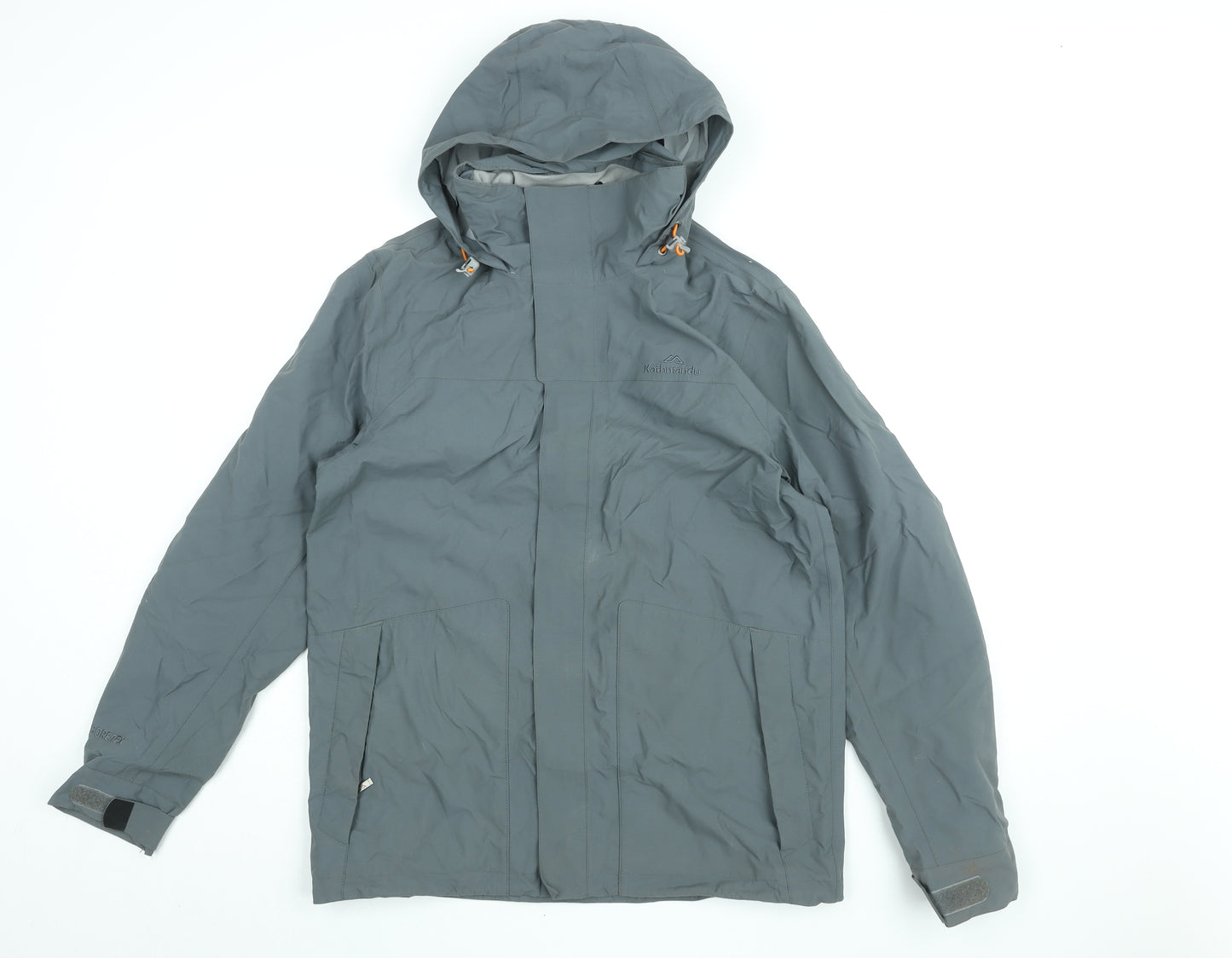 Kathmandu Mens Grey Rain Coat Coat Size M Zip