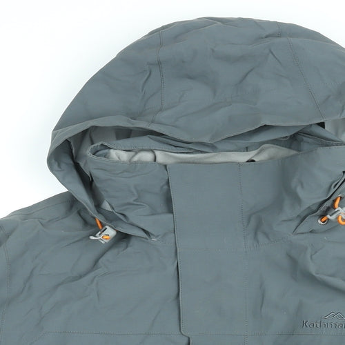 Kathmandu Mens Grey Rain Coat Coat Size M Zip