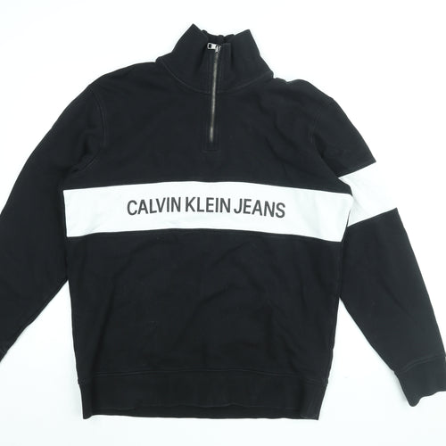 Calvin Klein Mens Black Cotton Pullover Sweatshirt Size L - Calvin Klein Jeans