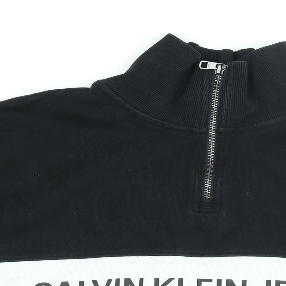 Calvin Klein Mens Black Cotton Pullover Sweatshirt Size L - Calvin Klein Jeans