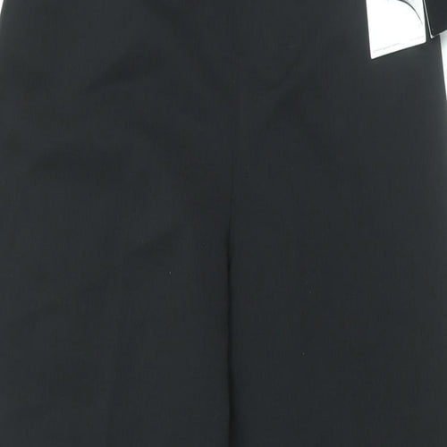 Disley Womens Black Polyester Trousers Size 8 L31 in Regular Zip