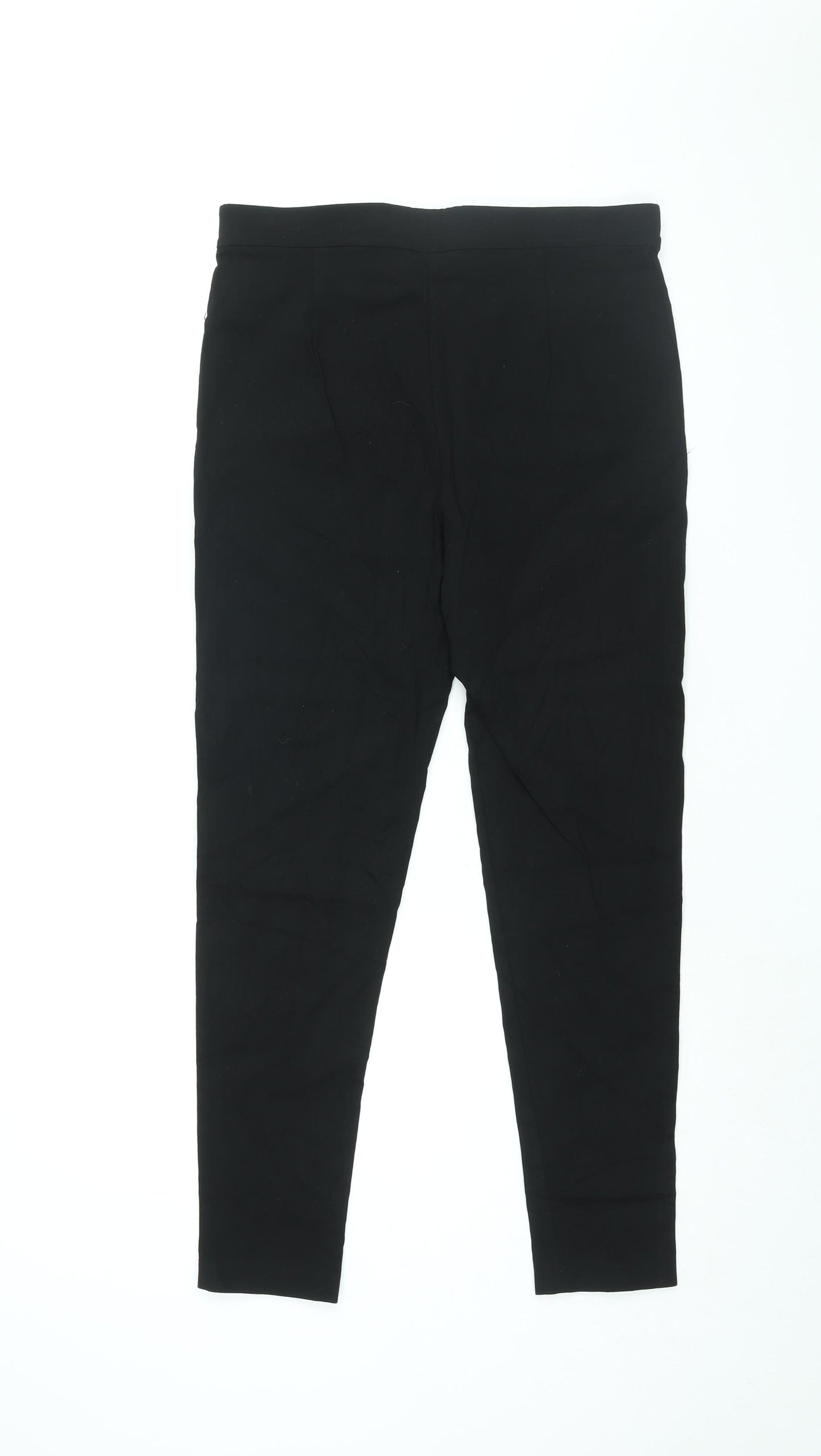 Dorothy Perkins Womens Black Viscose Trousers Size 14 L28 in Regular