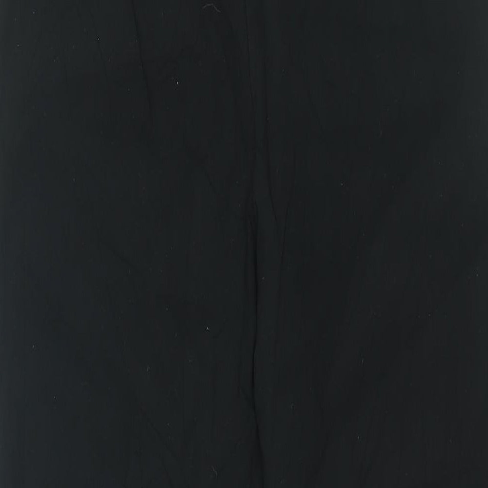 Dorothy Perkins Womens Black Viscose Trousers Size 14 L28 in Regular