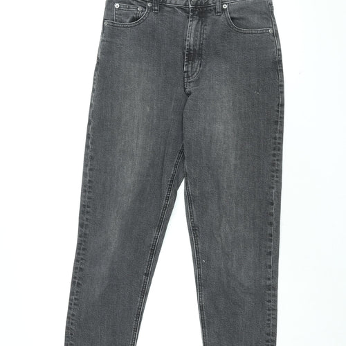 Gap Womens Black Cotton Mom Jeans Size 30 in L26.5 in Regular Zip