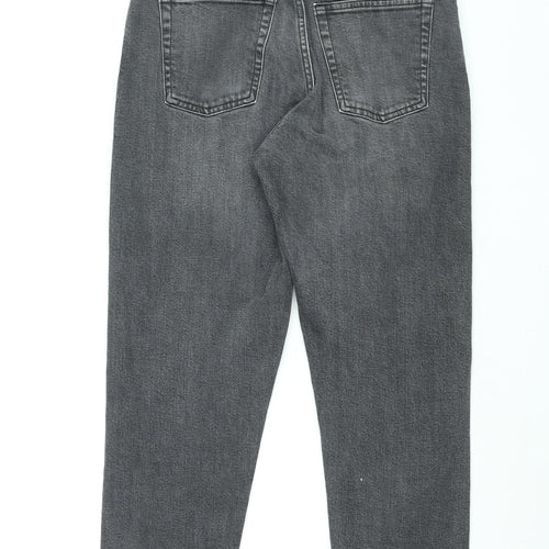 Gap Womens Black Cotton Mom Jeans Size 30 in L26.5 in Regular Zip