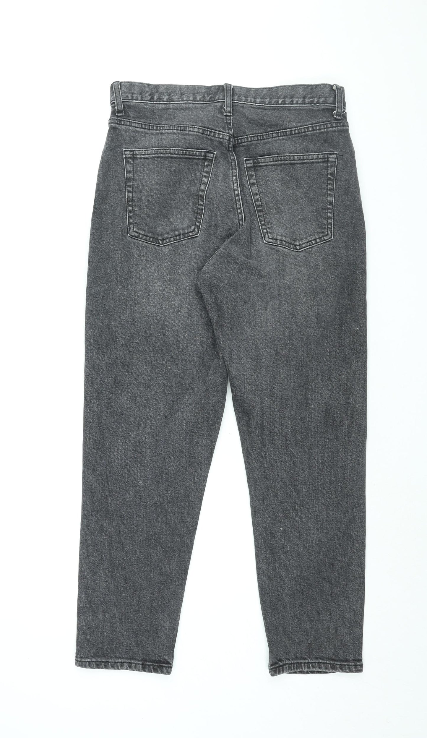 Gap Womens Black Cotton Mom Jeans Size 30 in L26.5 in Regular Zip