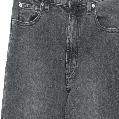 Gap Womens Black Cotton Mom Jeans Size 30 in L26.5 in Regular Zip