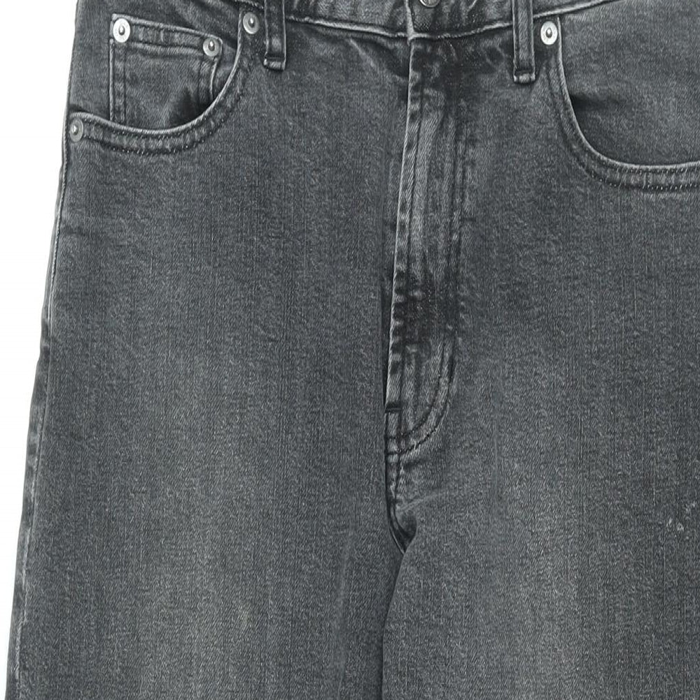 Gap Womens Black Cotton Mom Jeans Size 30 in L26.5 in Regular Zip