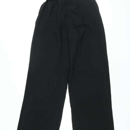 Lipsy Womens Black Polyester Trousers Size 8 L32 in Regular Zip - Belted