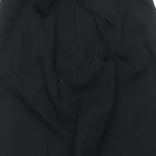 Lipsy Womens Black Polyester Trousers Size 8 L32 in Regular Zip - Belted