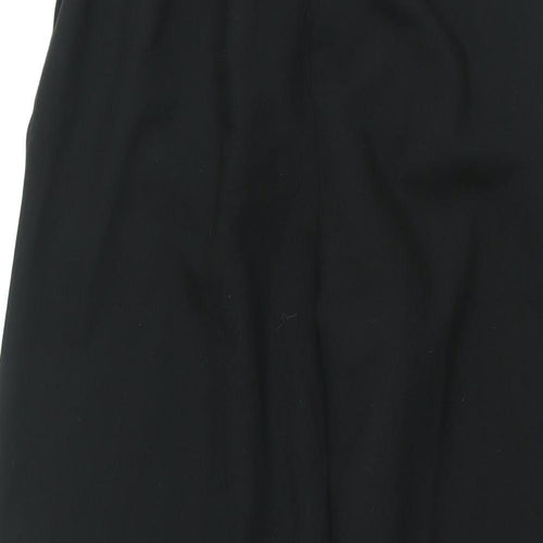 Lipsy Womens Black Polyester Trousers Size 8 L32 in Regular Zip - Belted