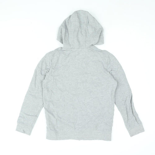 Marks and Spencer Boys Grey Cotton Full Zip Hoodie Size 10-11 Years Zip