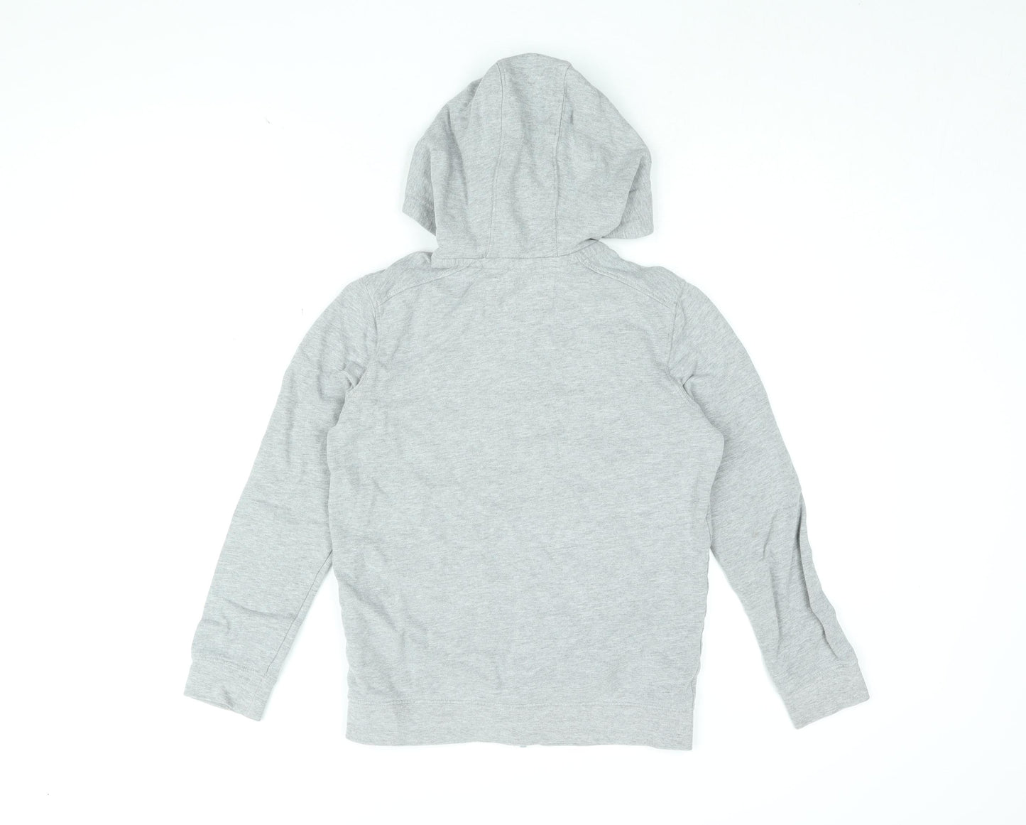 Marks and Spencer Boys Grey Cotton Full Zip Hoodie Size 10-11 Years Zip