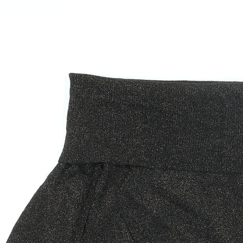 Oasis Womens Black Viscose Basic T-Shirt Size S Off the Shoulder
