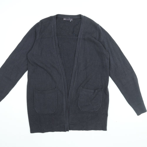 Marks and Spencer Womens Blue V-Neck Acrylic Cardigan Jumper Size M