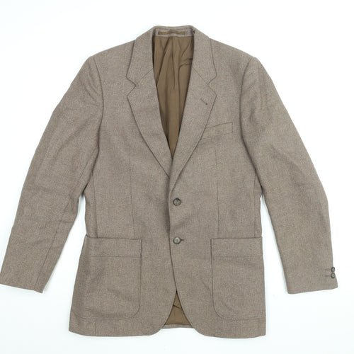 BHS Mens Brown Polyester Jacket Suit Jacket Size 38 Regular