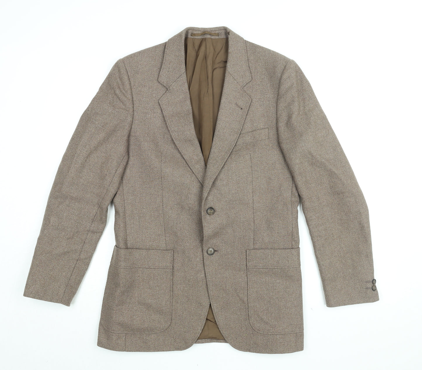 BHS Mens Brown Polyester Jacket Suit Jacket Size 38 Regular