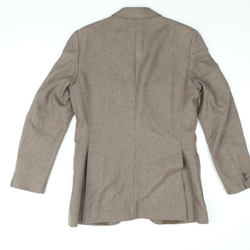 BHS Mens Brown Polyester Jacket Suit Jacket Size 38 Regular