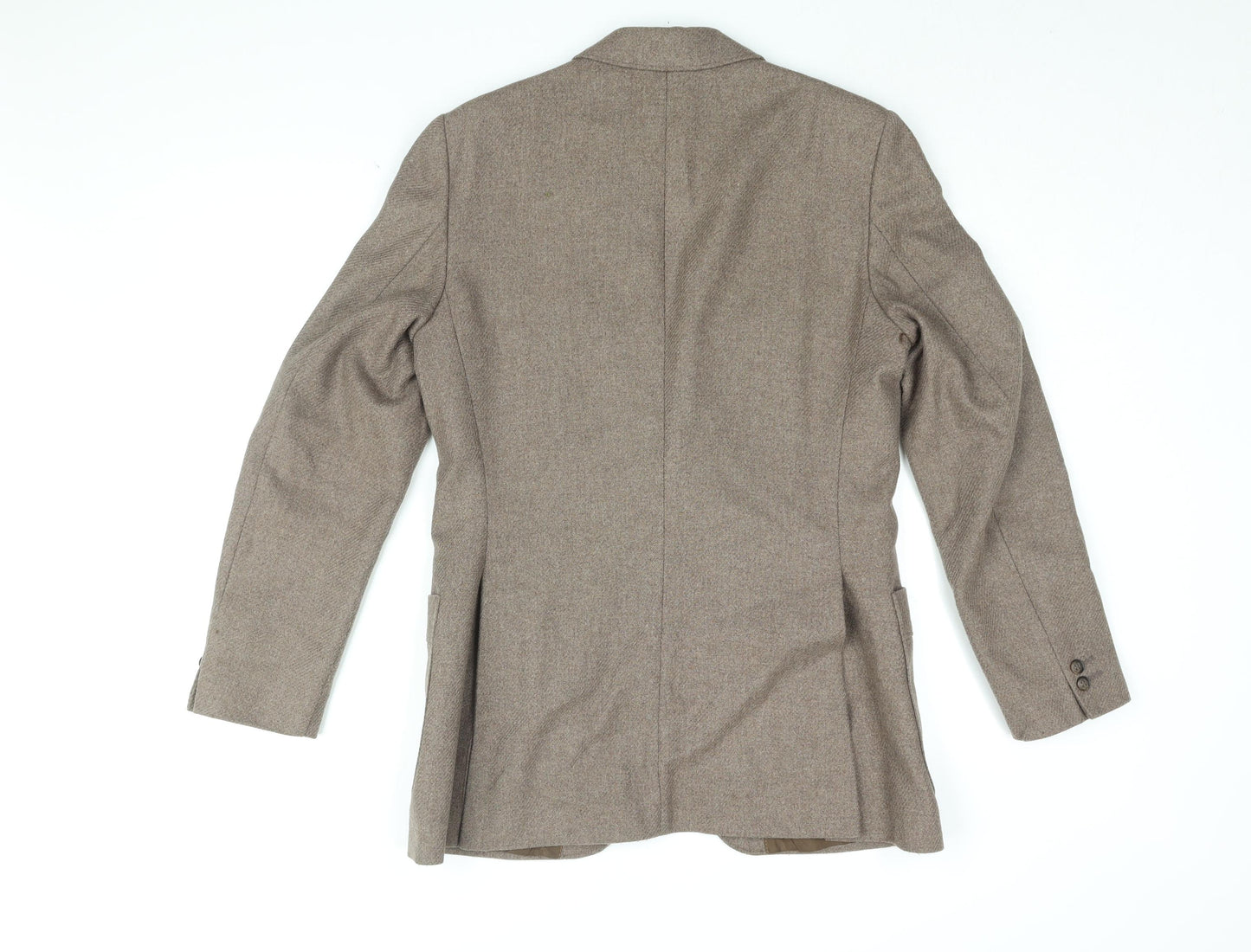 BHS Mens Brown Polyester Jacket Suit Jacket Size 38 Regular