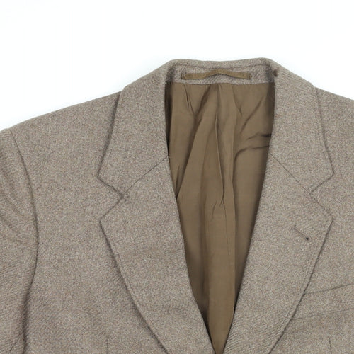 BHS Mens Brown Polyester Jacket Suit Jacket Size 38 Regular